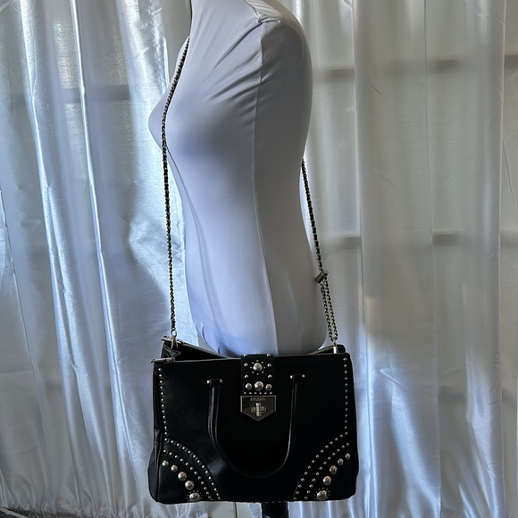 RARE Authentic PRADA Studded Saffiano Leather 2 Way Tote- Large - Picture 16 of 16